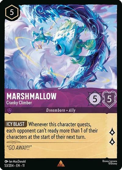 Marshmallow Cranky Climber Winterspell Lorcana card