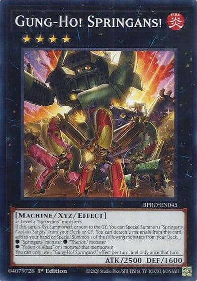 Gung Ho Springans Burst Protocol Yu-Gi-Oh! card