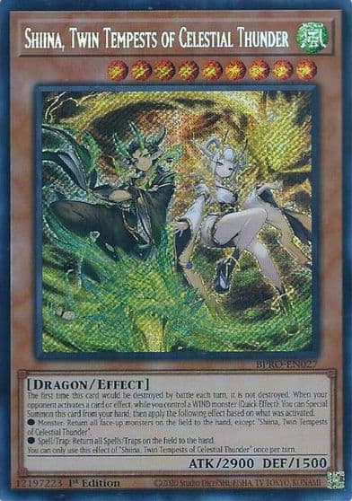 Shiina Twin Tempests of Celestial Thunder Burst Protocol Yu-Gi-Oh! card