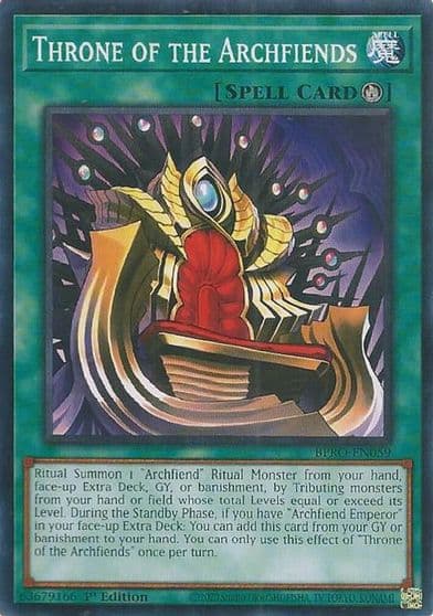 Throne of the Archfiends Burst Protocol Yu-Gi-Oh! card