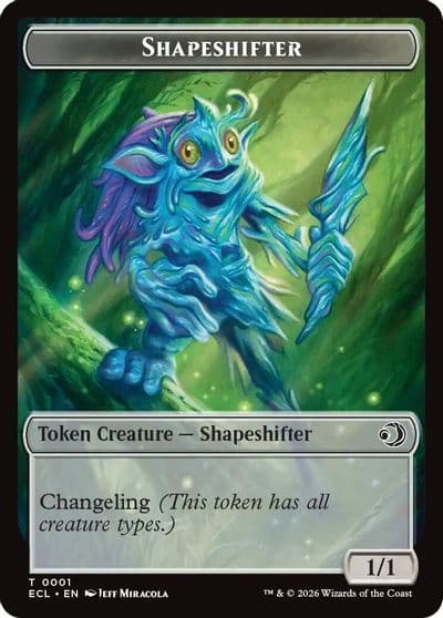 Shapeshifter Map Double Sided Token Lorwyn Eclipsed Magic card