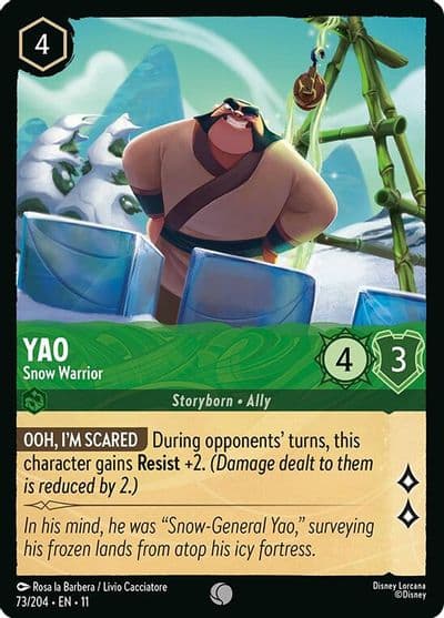 Yao Snow Warrior Winterspell Lorcana card