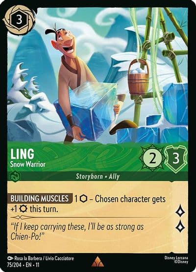 Ling Snow Warrior Winterspell Lorcana card