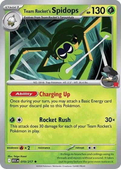 Team Rocket's Spidops ME: Ascended Heroes Pokemon card