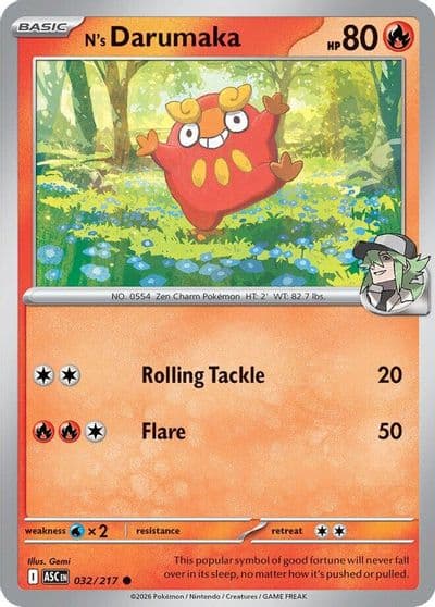 N's Darumaka ME: Ascended Heroes Pokemon card