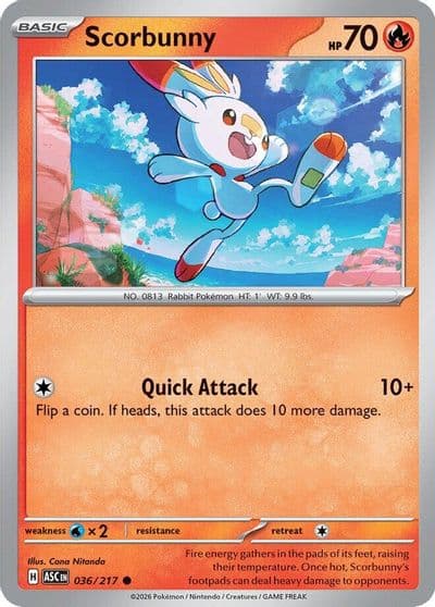 Scorbunny ME: Ascended Heroes Pokemon card