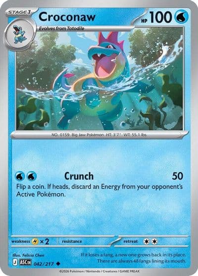 Croconaw ME: Ascended Heroes Pokemon card