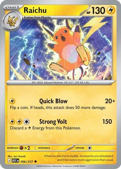 Raichu ME: Ascended Heroes Pokemon card