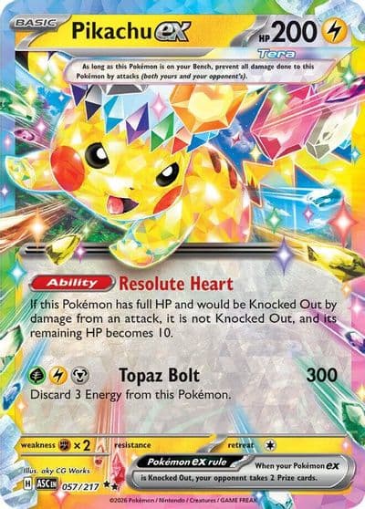 Pikachu ex ME: Ascended Heroes Pokemon card