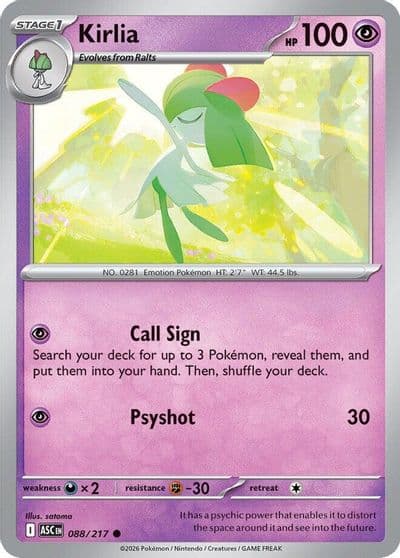 Kirlia ME: Ascended Heroes Pokemon card