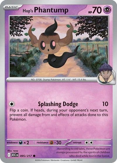 Hop's Phantump ME: Ascended Heroes Pokemon card