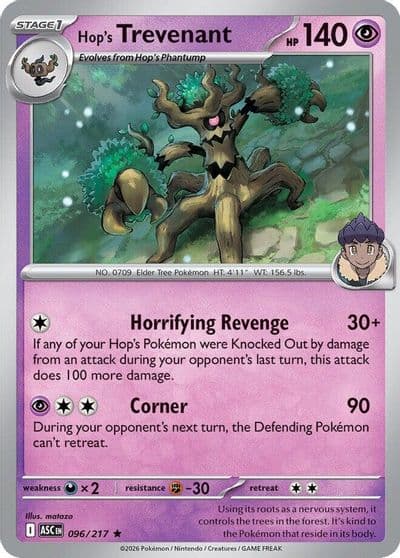 Hop's Trevenant ME: Ascended Heroes Pokemon card