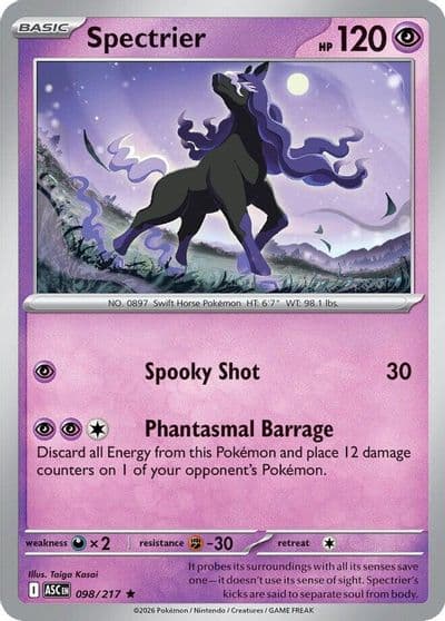 Spectrier ME: Ascended Heroes Pokemon card