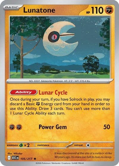 Lunatone ME: Ascended Heroes Pokemon card