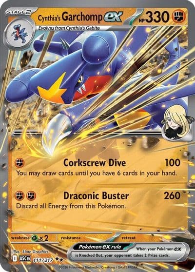 Cynthia's Garchomp ex ME: Ascended Heroes Pokemon card