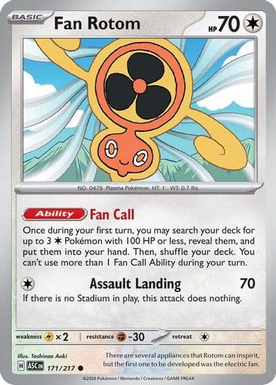 Fan Rotom ME: Ascended Heroes Pokemon card