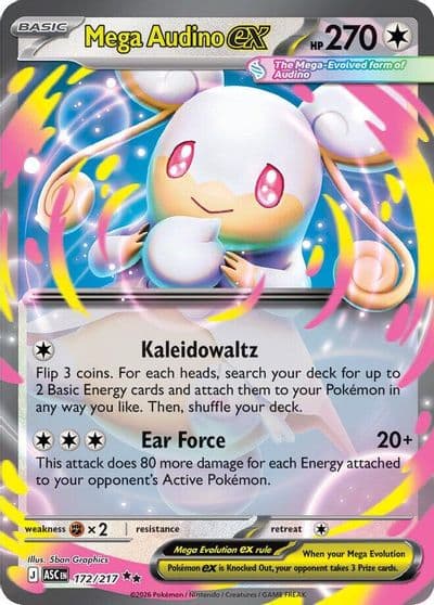 Mega Audino ex ME: Ascended Heroes Pokemon card
