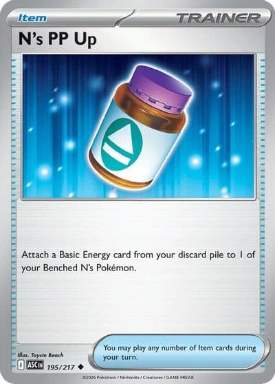 N's PP Up ME: Ascended Heroes Pokemon card