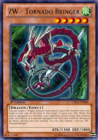 ZW Tornado Bringer Cosmo Blazer Yu-Gi-Oh! card