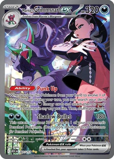 Marnie's Grimmsnarl ex ME: Ascended Heroes Pokemon card