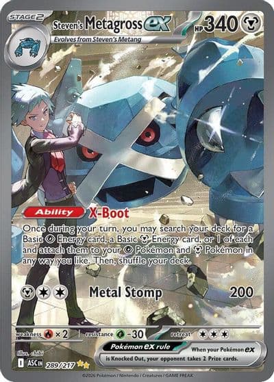 Steven's Metagross ex ME: Ascended Heroes Pokemon card
