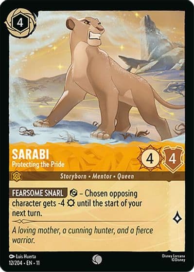 Sarabi Protecting the Pride Winterspell Lorcana card