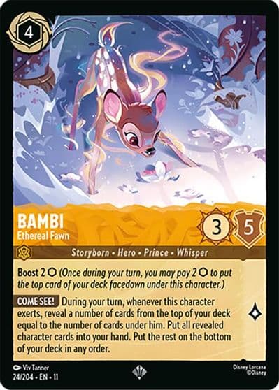 Bambi Ethereal Fawn Winterspell Lorcana card