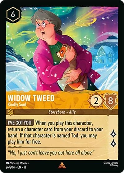 Widow Tweed Kindly Soul Winterspell Lorcana card