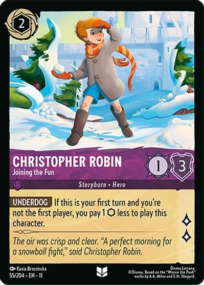 Christopher Robin Joining the Fun Winterspell Lorcana card