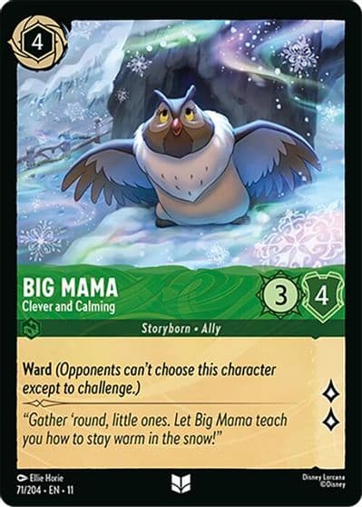 Big Mama Clever and Calming Winterspell Lorcana card
