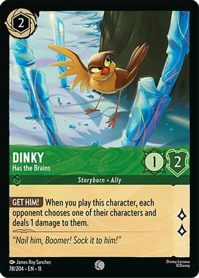 Dinky Has the Brains Winterspell Lorcana card