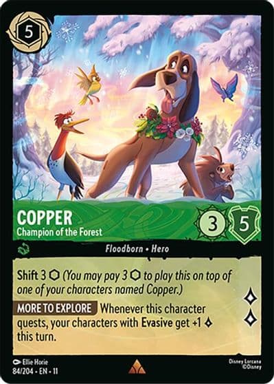 Copper Champion of the Forest Winterspell Lorcana card