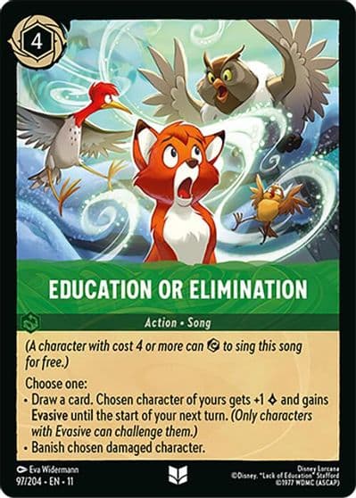 Education or Elimination Winterspell Lorcana card