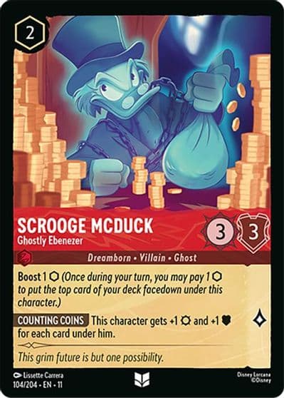 Scrooge McDuck Ghostly Ebenezer Winterspell Lorcana card