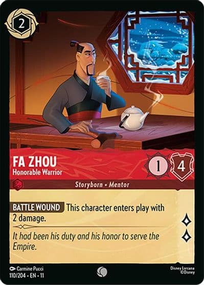 Fa Zhou Honorable Warrior Winterspell Lorcana card