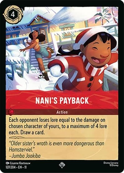 Nanis Payback Winterspell Lorcana card