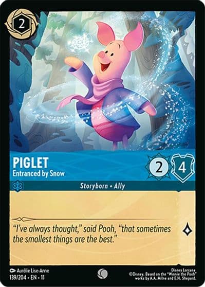 Piglet Entranced by Snow Winterspell Lorcana card