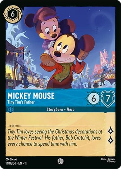 Mickey Mouse Tiny Tims Father Winterspell Lorcana card