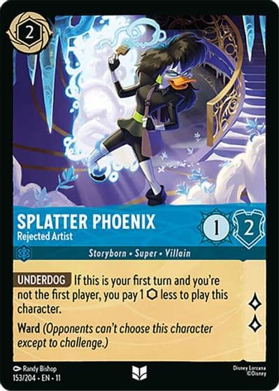 Splatter Phoenix Rejected Artist Winterspell Lorcana card