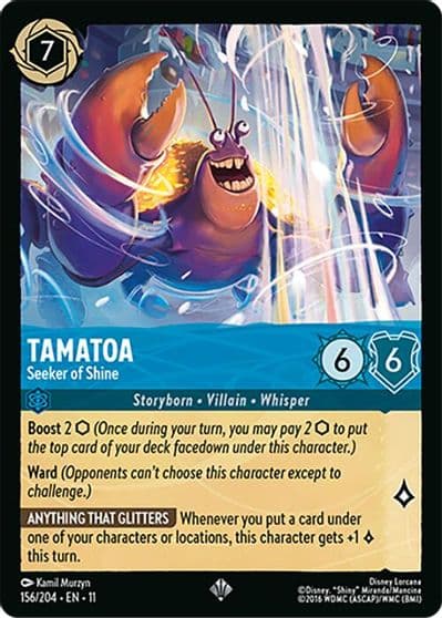 Tamatoa Seeker of Shine Winterspell Lorcana card