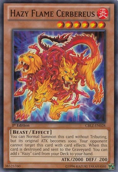 Hazy Flame Cerbereus Cosmo Blazer Yu-Gi-Oh! card