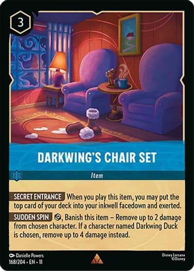 Darkwings Chair Set Winterspell Lorcana card