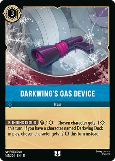 Darkwings Gas Device Winterspell Lorcana card