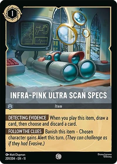 Infra Pink Ultra Scan Specs Winterspell Lorcana card