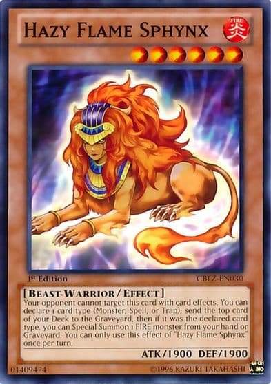 Hazy Flame Sphynx Cosmo Blazer Yu-Gi-Oh! card