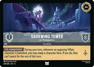 Darkwing Tower Icy Headquarters Winterspell Lorcana card