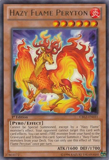 Hazy Flame Peryton Cosmo Blazer Yu-Gi-Oh! card