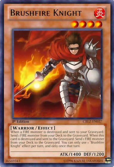 Brushfire Knight Cosmo Blazer Yu-Gi-Oh! card