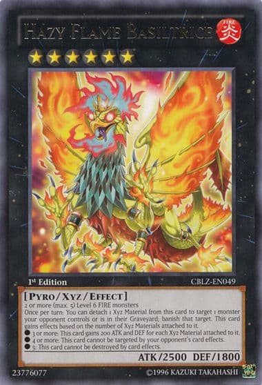 Hazy Flame Basiltrice Cosmo Blazer Yu-Gi-Oh! card