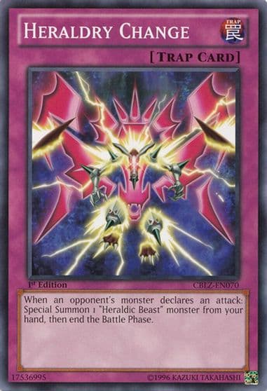 Heraldry Change Cosmo Blazer Yu-Gi-Oh! card